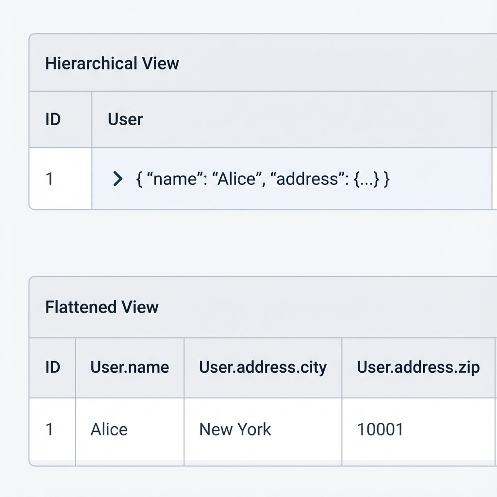 Hierarchical vs Flattened View